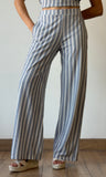 Straight Leg Striped Long Pants