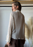 Ivory Crinkle Sheet Shirt