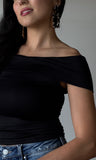 Off Shoulder Black Top