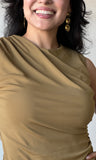 Sleeveless Shirring Mini Dress