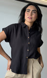 Dolman Short Slv Button Down Shirt