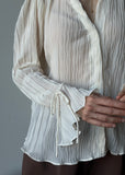 Ivory Crinkle Sheet Shirt
