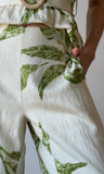 Green Print Pants