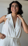 White Sleeveless Top
