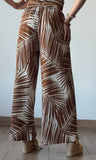 Print Texture Knit Pants