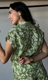 Print Linen Effect Shirt