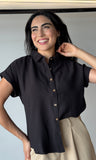 Dolman Short Slv Button Down Shirt