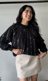 Dolman Sleeve Sequin Detail Sweater