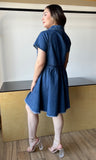 Denim Button Down Shirt Mini Dress