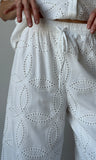 White Eyelet Pants