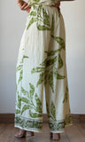 Green Print Pants