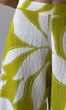 Green Print Wide Leg Pants