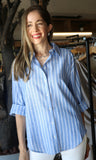 Oversized Button Down Stripe Shirt