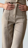 Front Seam Wide Leg Denim Pants