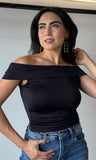 Off Shoulder Black Top