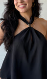 Black Halter Top