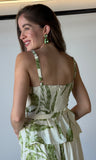 Green Print Top