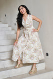 Button Down Lace Midi Dress