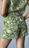 Print Linen Effect Short