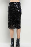 Black Sequin Skirt