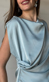 Drappy Neck Detail Top