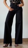 High Rise Ankle Wide Double Button Jeans