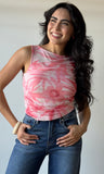 Sleeveless Asymmetrical Mesh Top