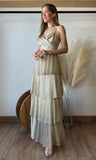 Lurex Tiered Maxi Dress