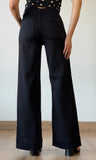 High Rise Ankle Wide Double Button Jeans