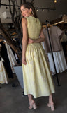 Embroidered Smocked Maxi Dress