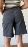 Black Denim Bermudas