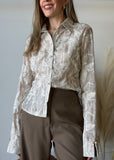 Embroided Button Blouse