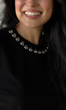 Black Embellished Tee