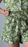 Print Linen Effect Short