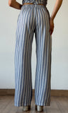 Straight Leg Striped Long Pants