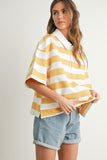 Striped Oversized Polo Shirt